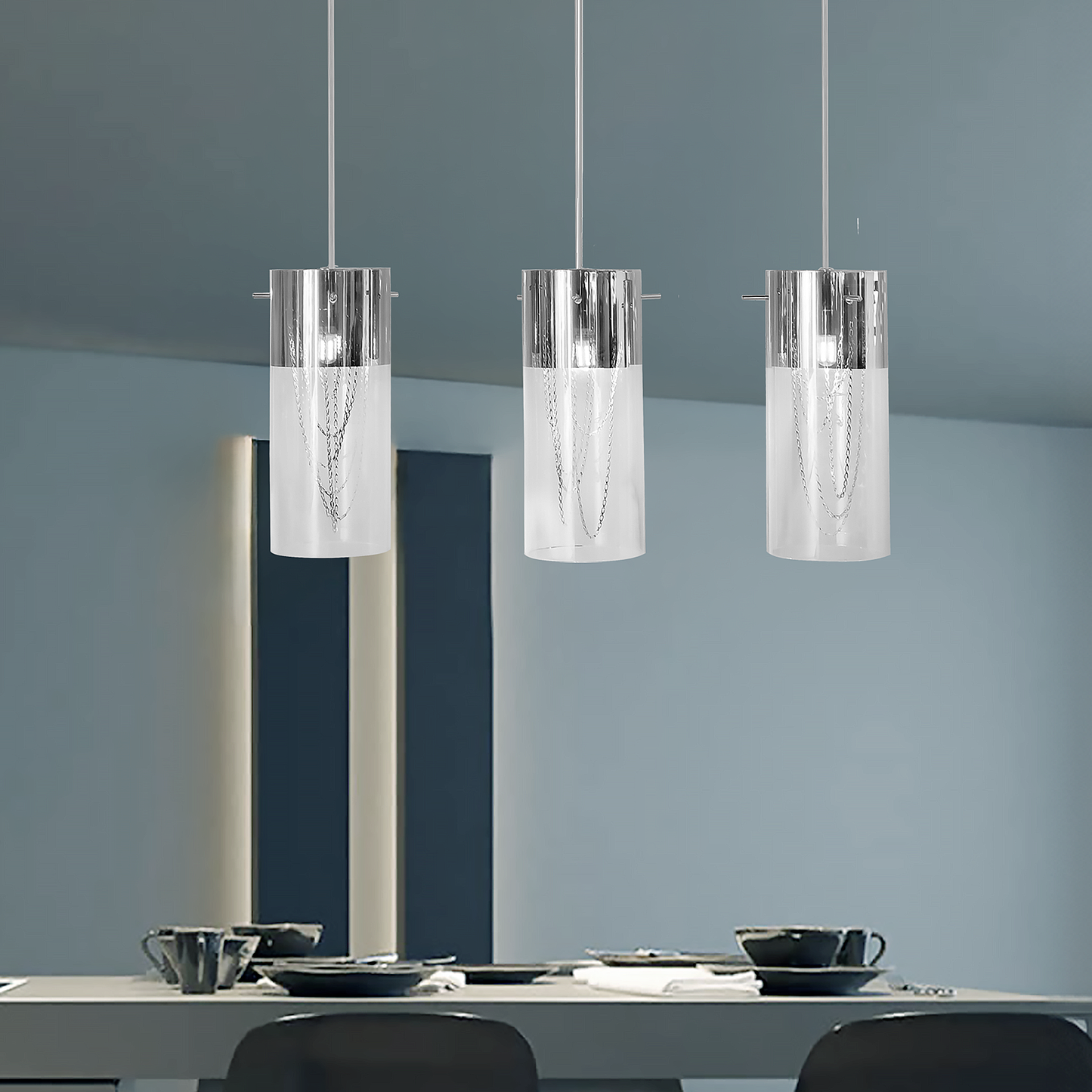 Verre 3 light pendant