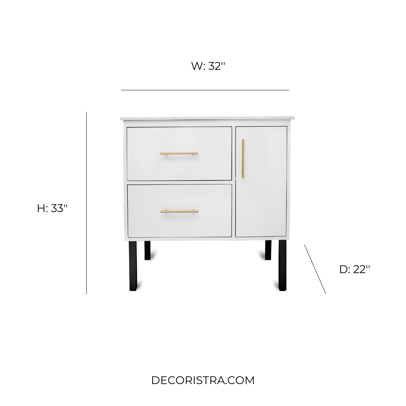 32'' Adela modern vanity with sink