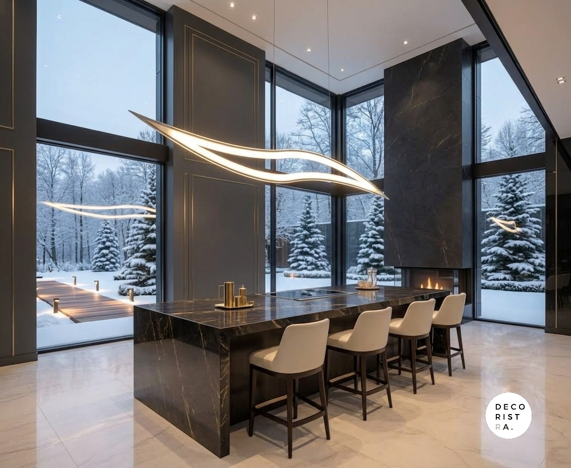 L'Élan Sculptured Modernist Pendant Light