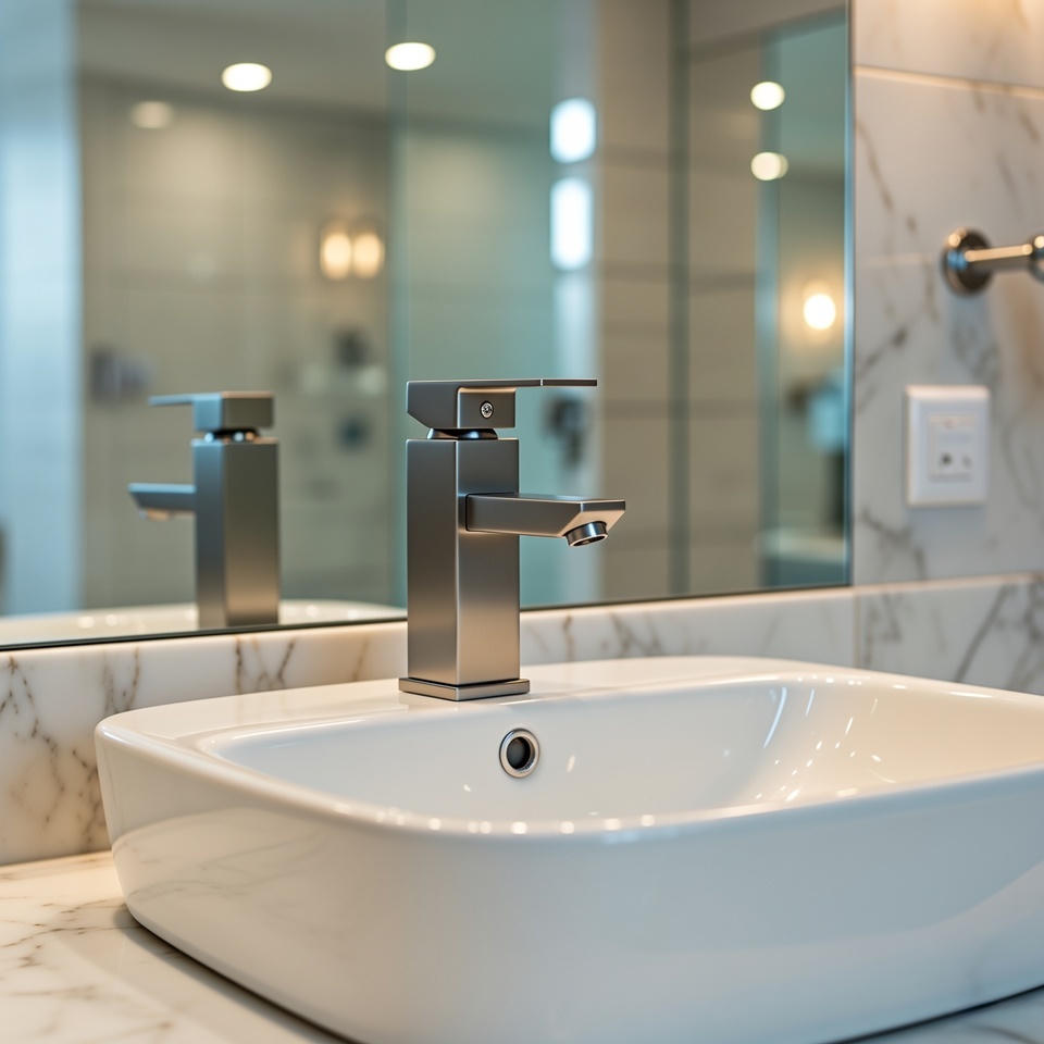 Brushed nickel faucet