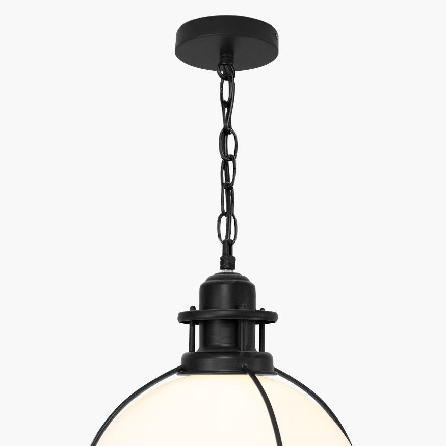 Helory black wrought Iron spherical chandelier