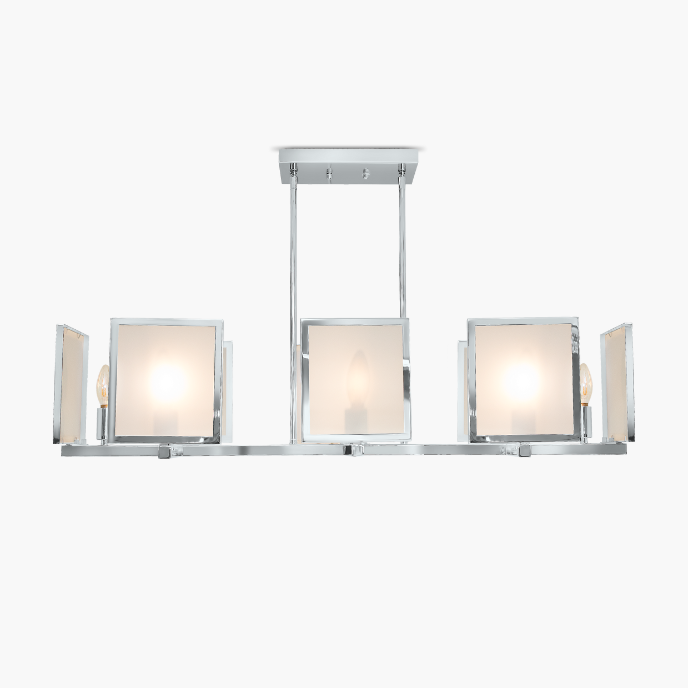 Paris chromed metal chandelier