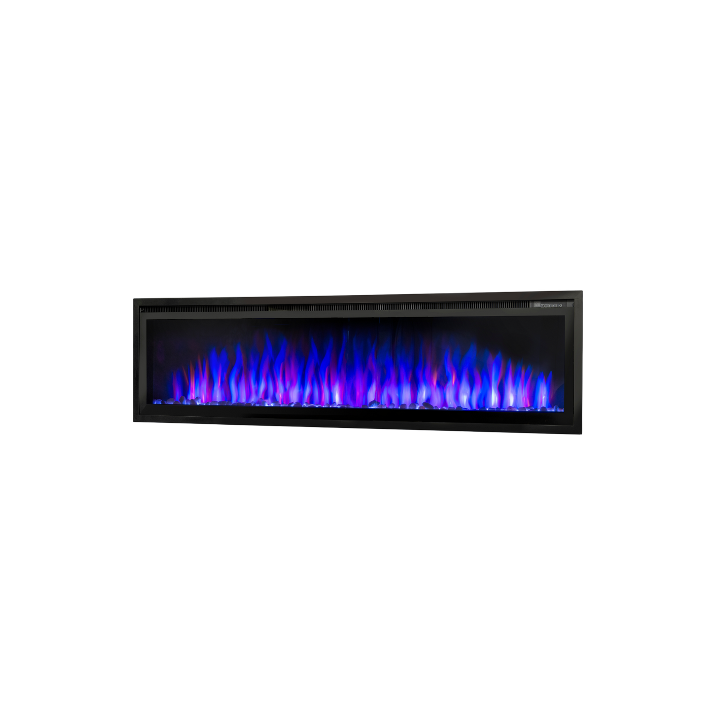 72" Crystal Electric Fireplace - panoramic full view.