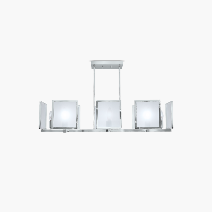 Paris chromed metal chandelier