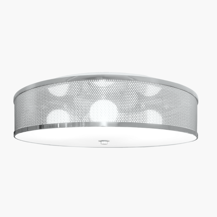 Clovis round flush mount chandelier