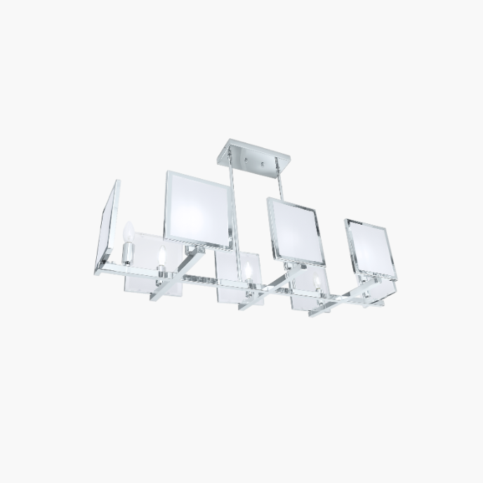Paris chromed metal chandelier