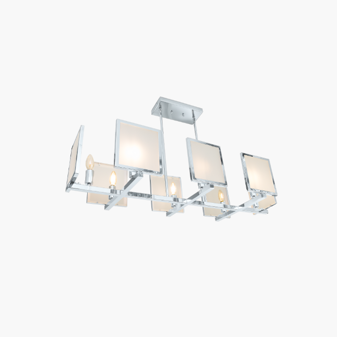 Paris chromed metal chandelier