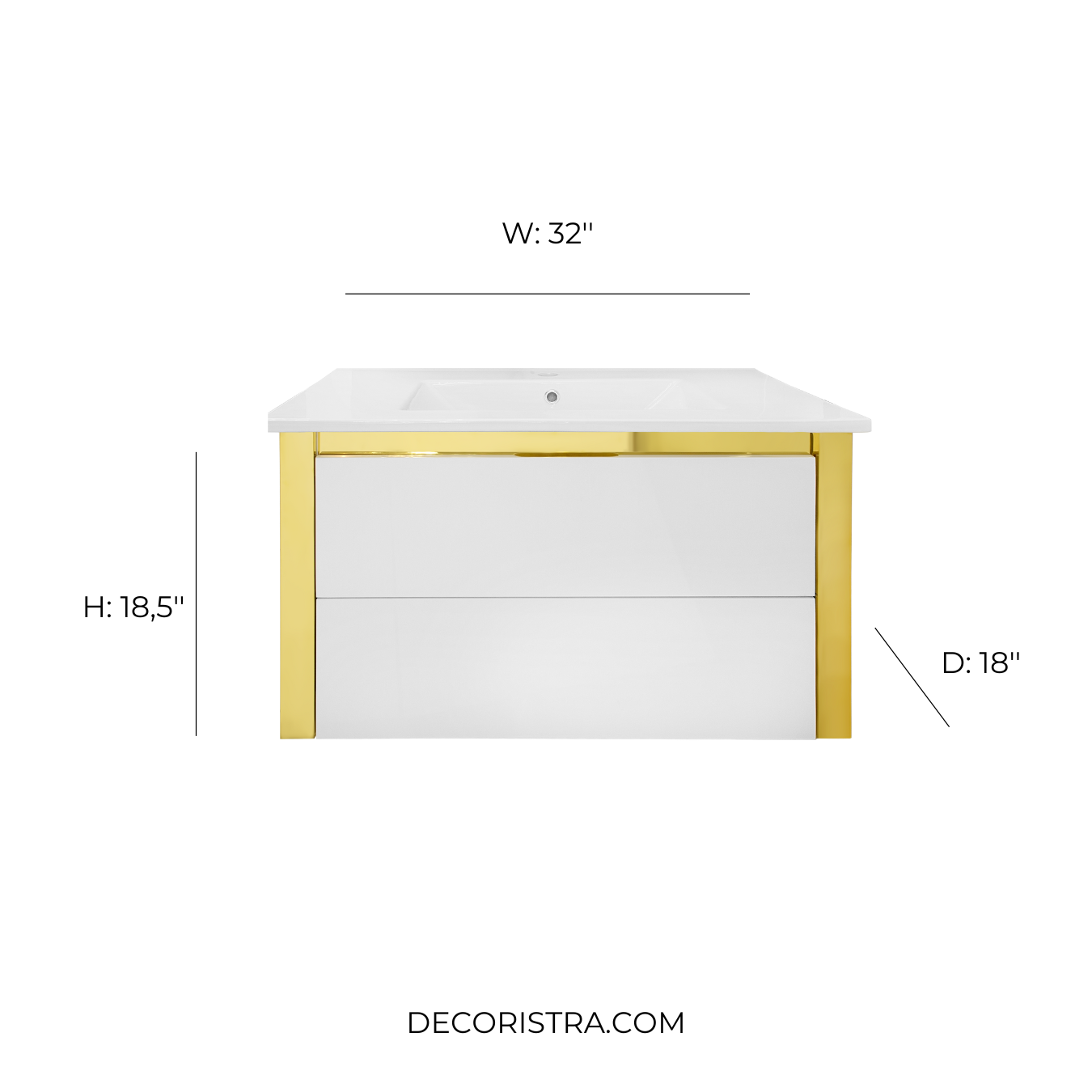 32'' Verona bathroom vanity set 2 piece