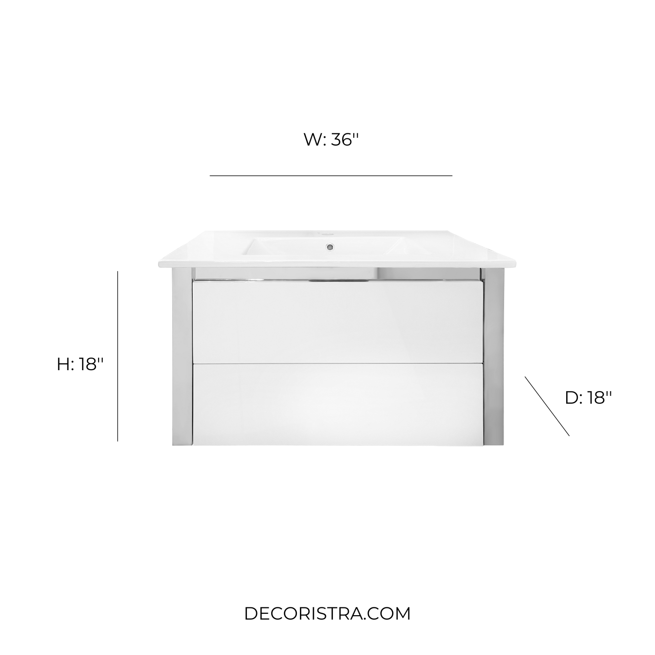 36'' Ancona bathroom vanity set