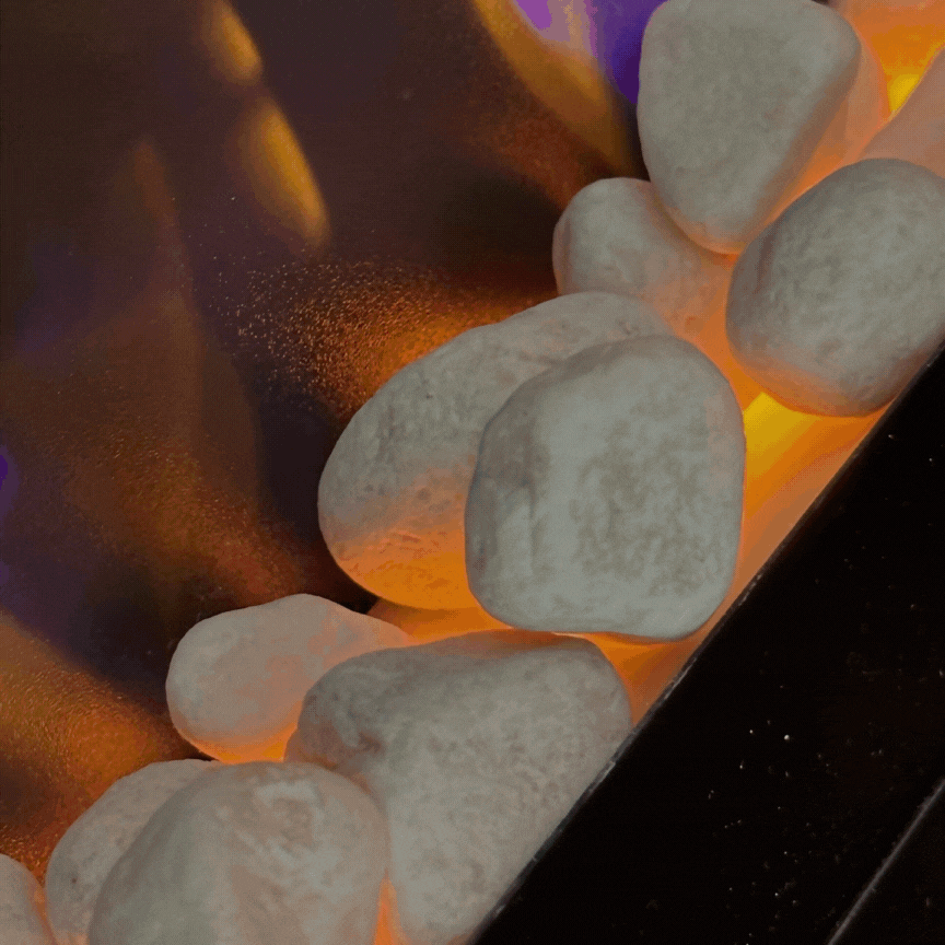 50" Pebbles + Crystal + Log Electric Fireplace - 3 in 1