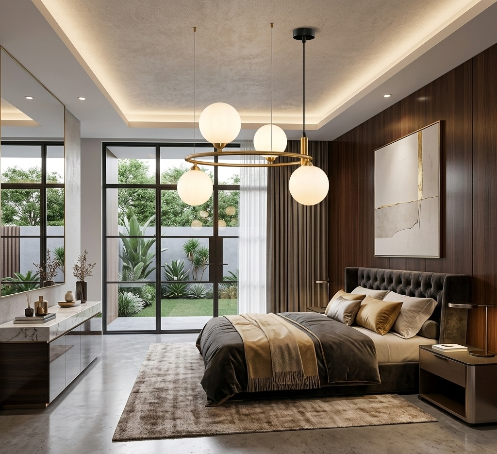 Opalite Gold Chandelier