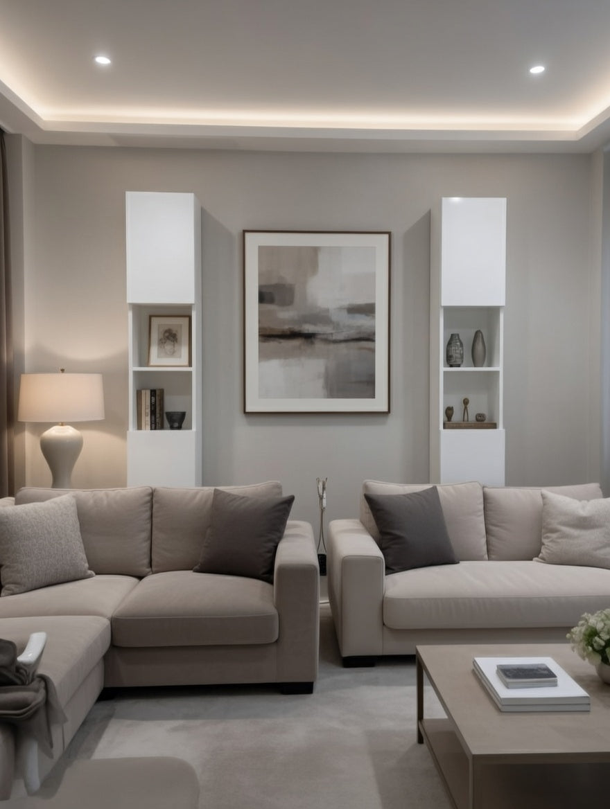 Wall cabinet in lacquered white gloss finish