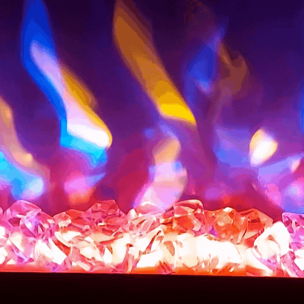 50" Crystal Electric Fireplace - panoramic full view