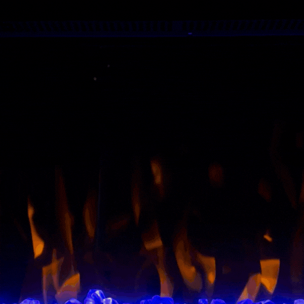 50" Crystal Electric Fireplace - panoramic full view