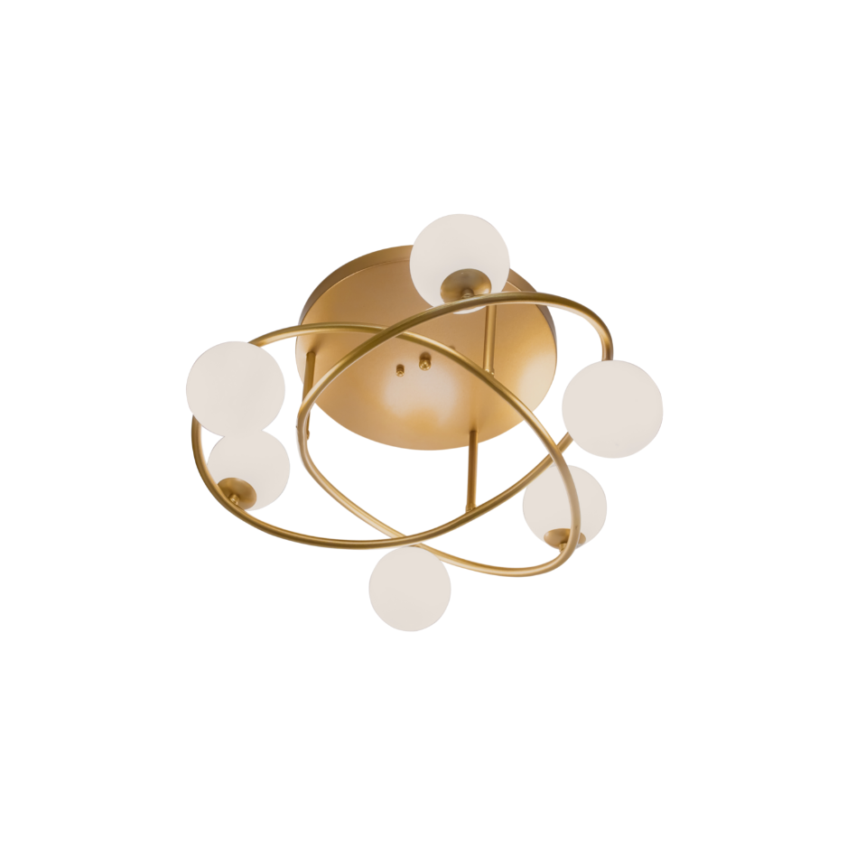 Opalite Gold flush mount 6 lights