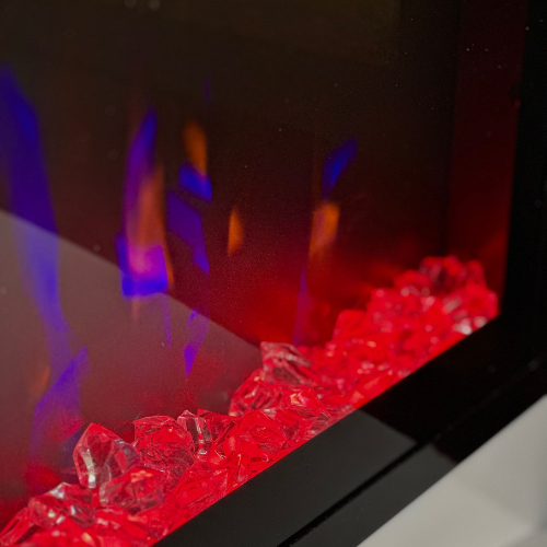 50" Crystal Electric Fireplace - panoramic full view