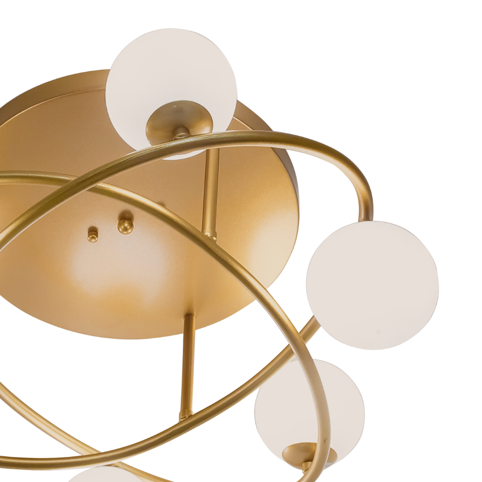 Opalite Gold flush mount 6 lights