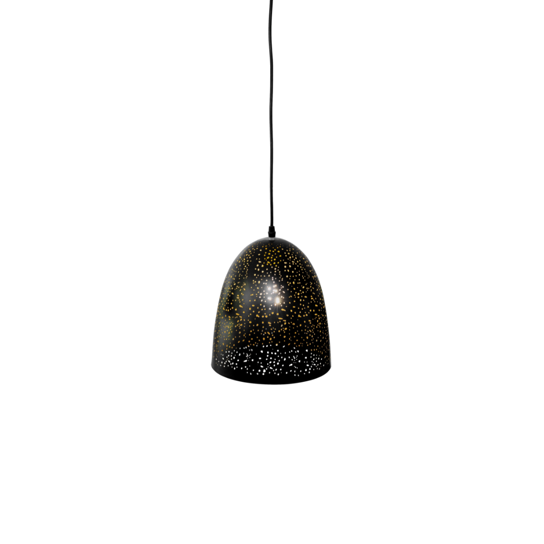 Rieti craft black perforated pendants