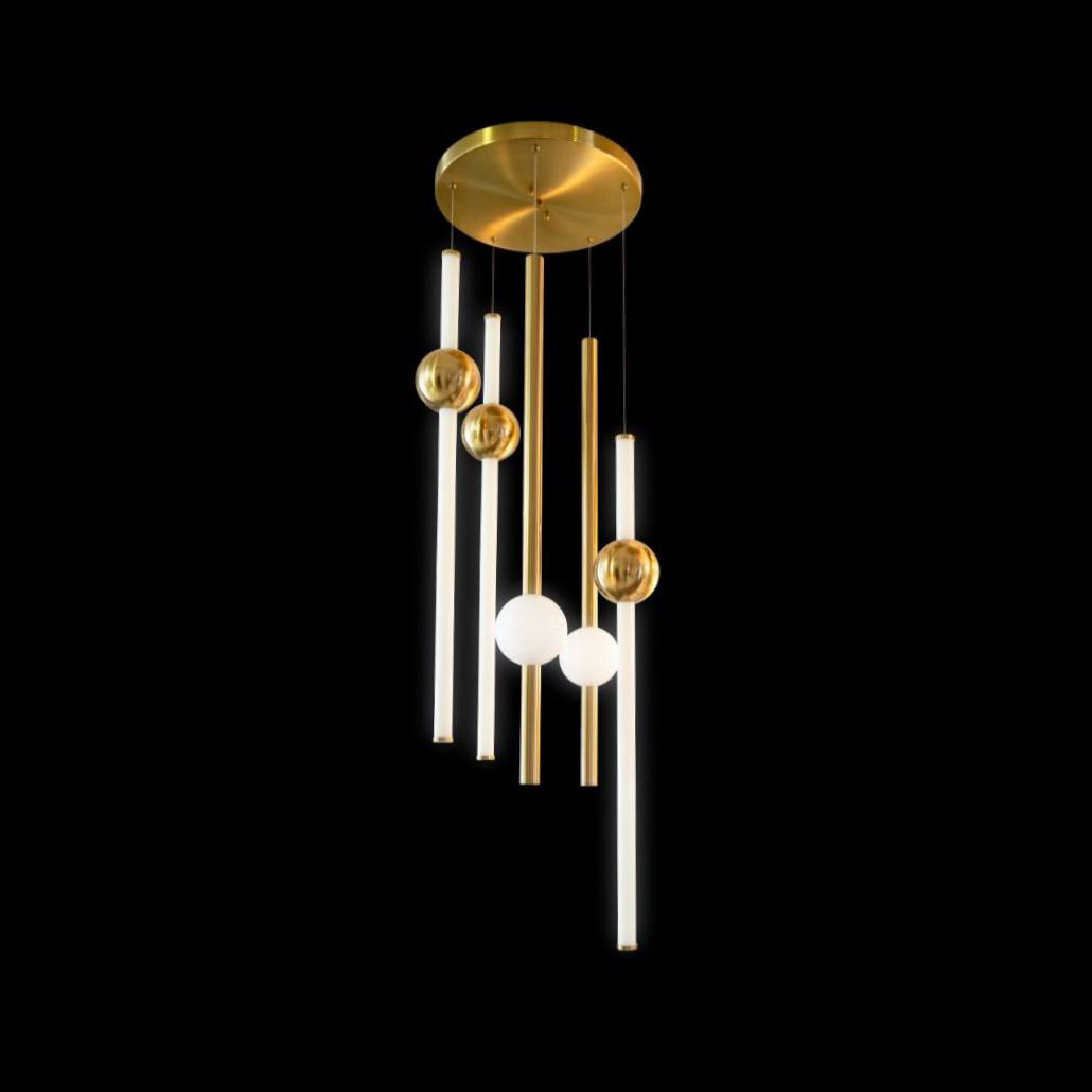 Virelle gold modern chandelier