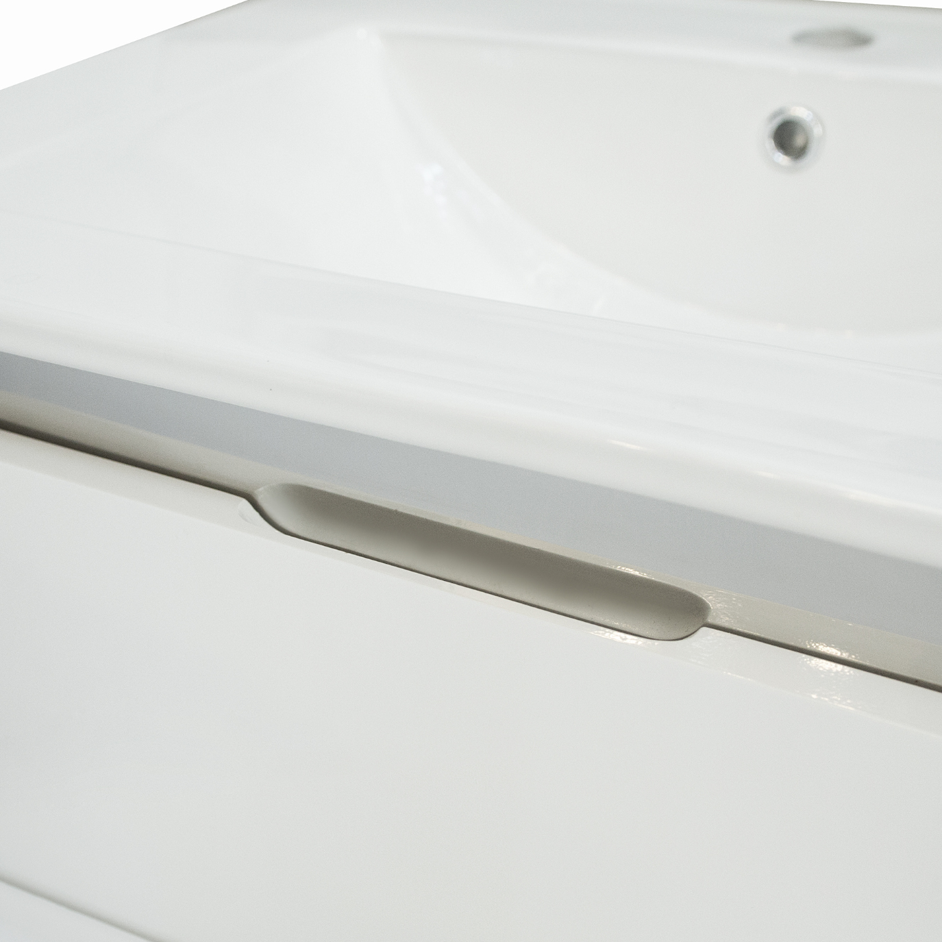 24'' Ancona modern white with silver bathroom vanity