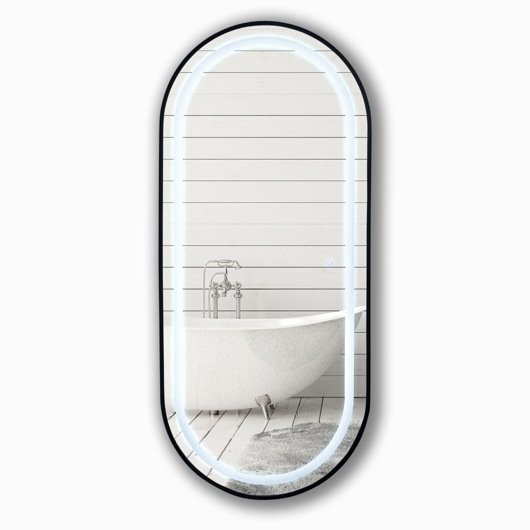 63'' Lecco oval mirror with integrated LED light