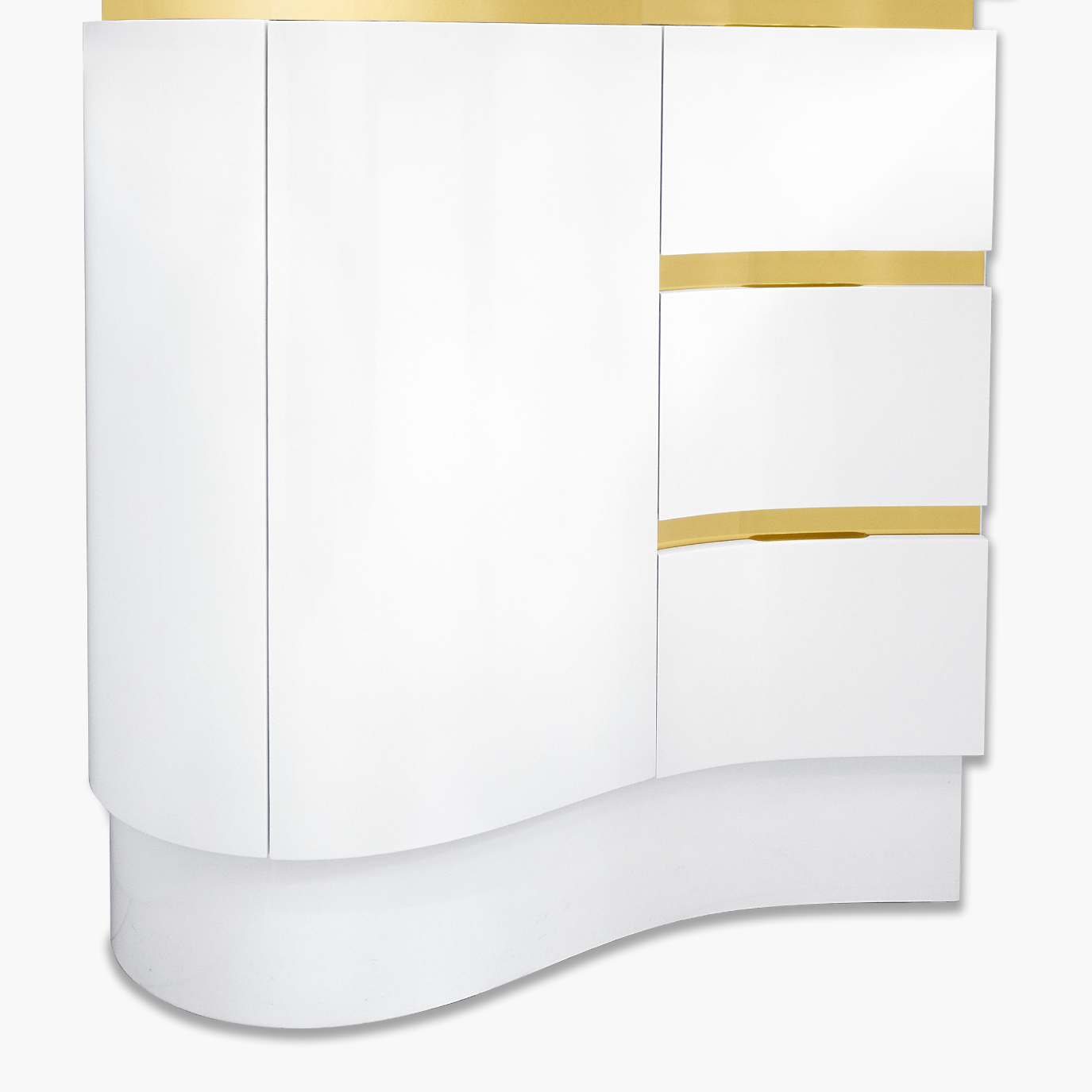 32'' Santorini white with gold bathroom vanity