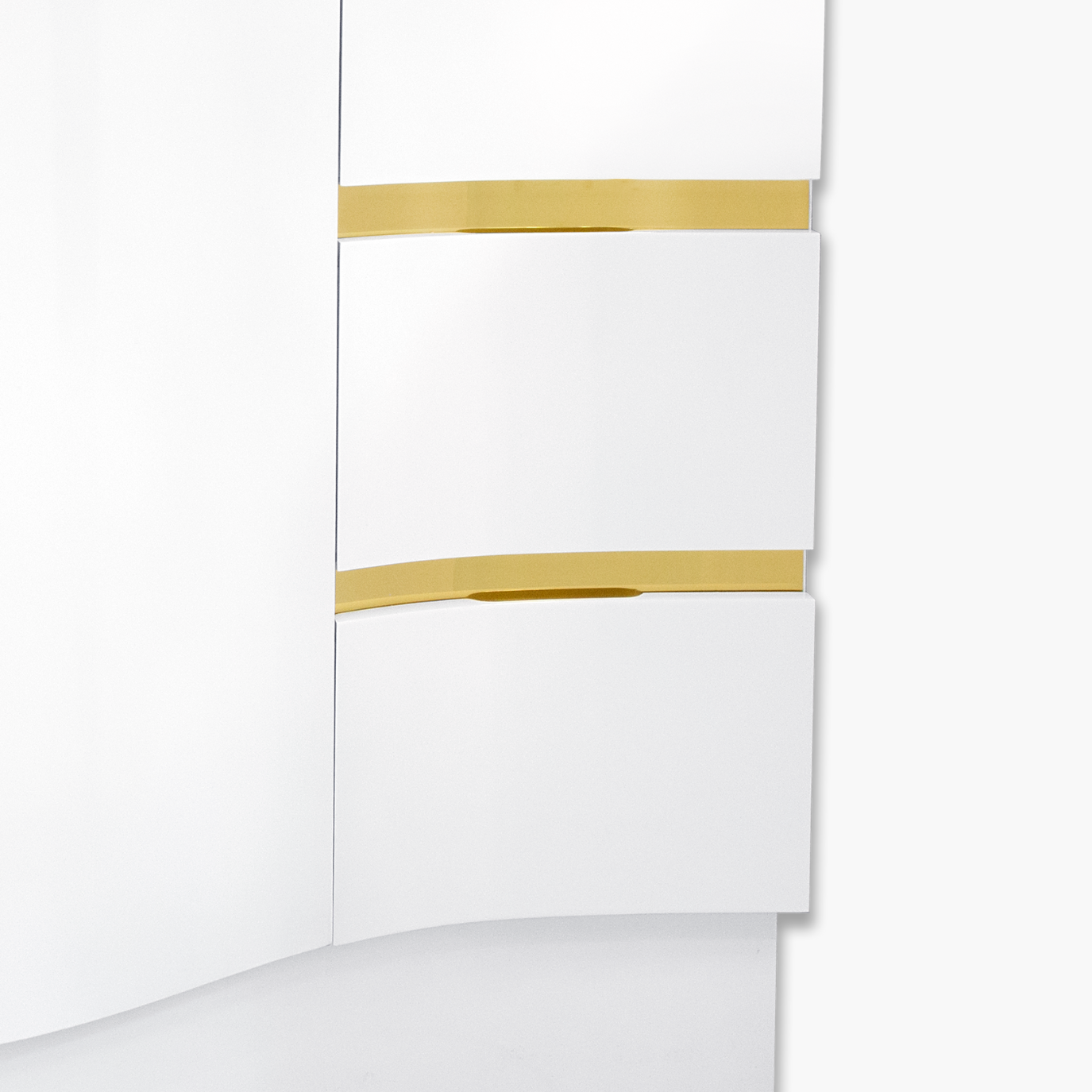 32'' Santorini white with gold bathroom vanity