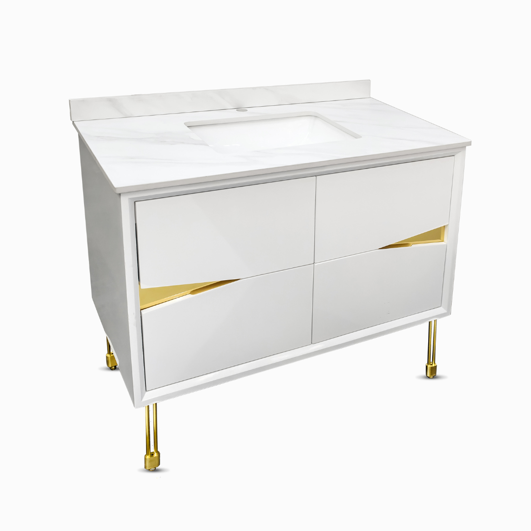 white bathroom vanities with marble top