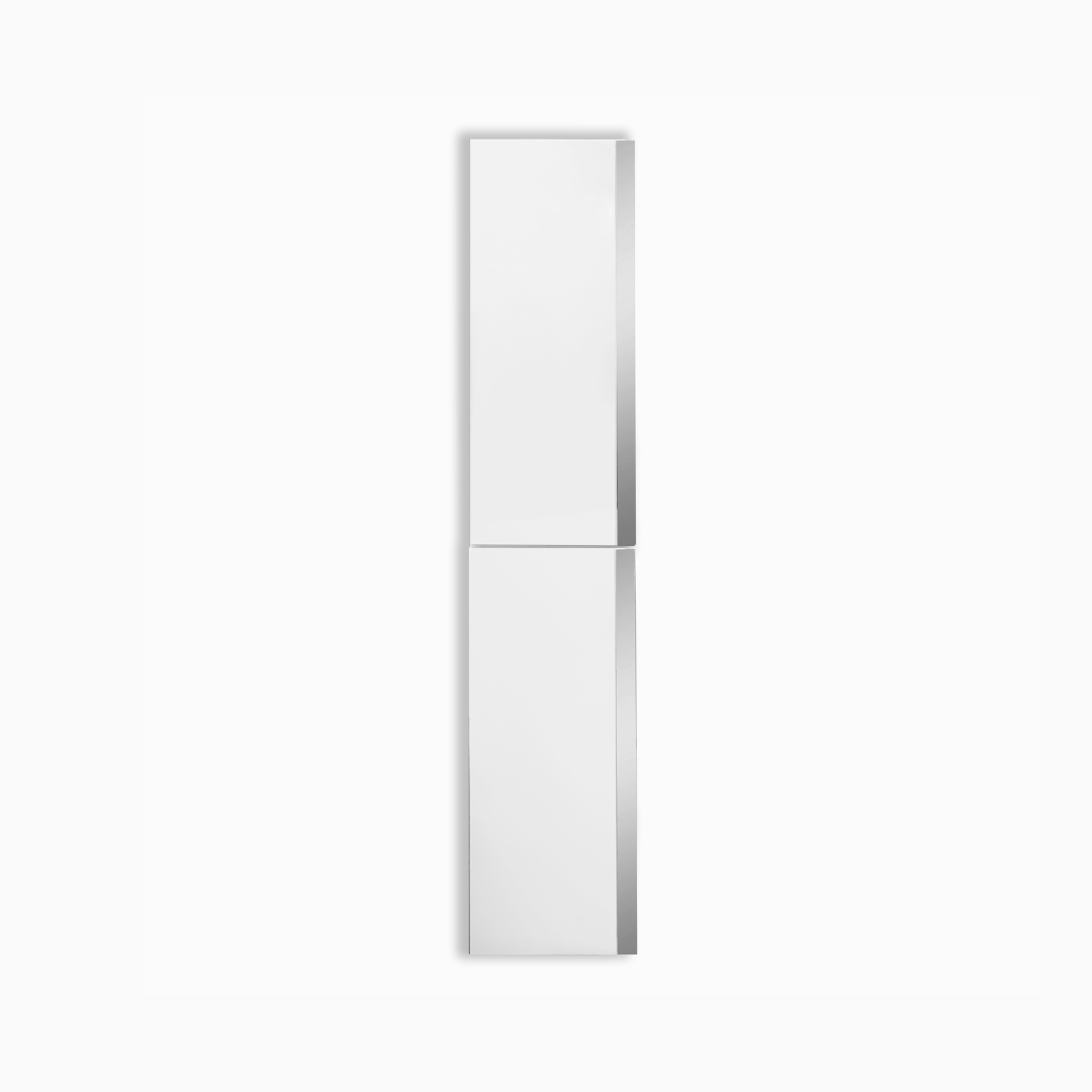 Wall cabinet white with silver right
