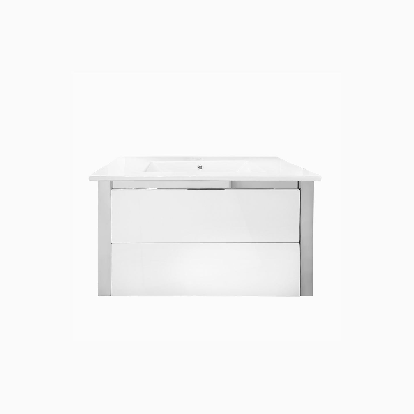 36'' Ancona modern white with silver