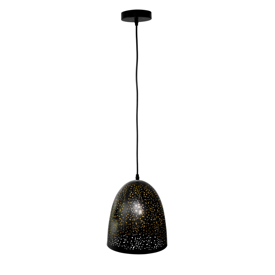 Rieti craft black perforated pendants