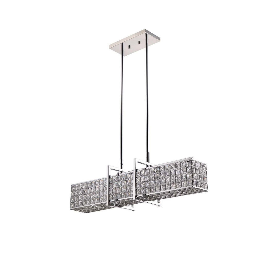 Trieste Chromed metal and Crystal chandelier