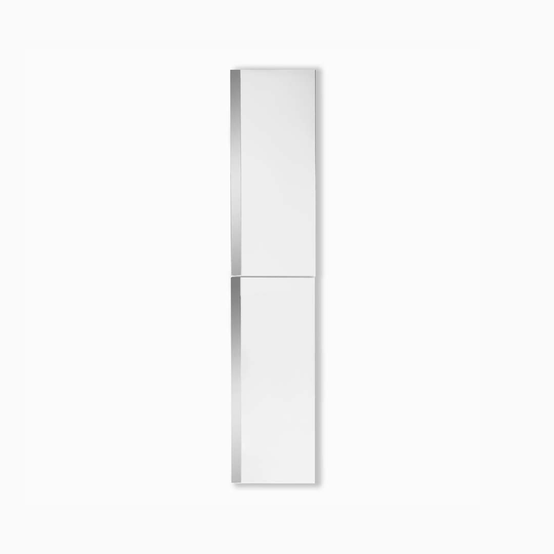 Wall cabinet white with silver left