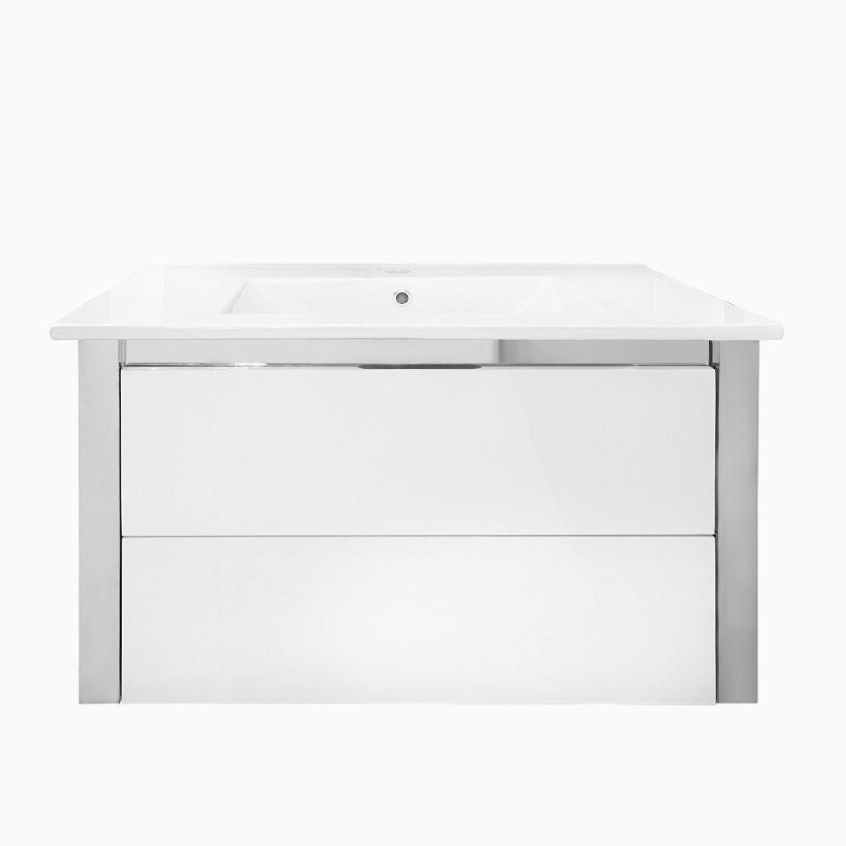 36'' Ancona modern white with silver