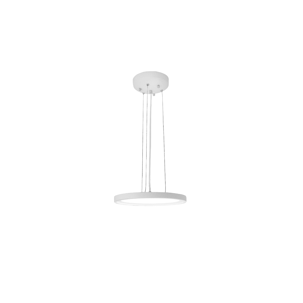 Poitou white round pendant