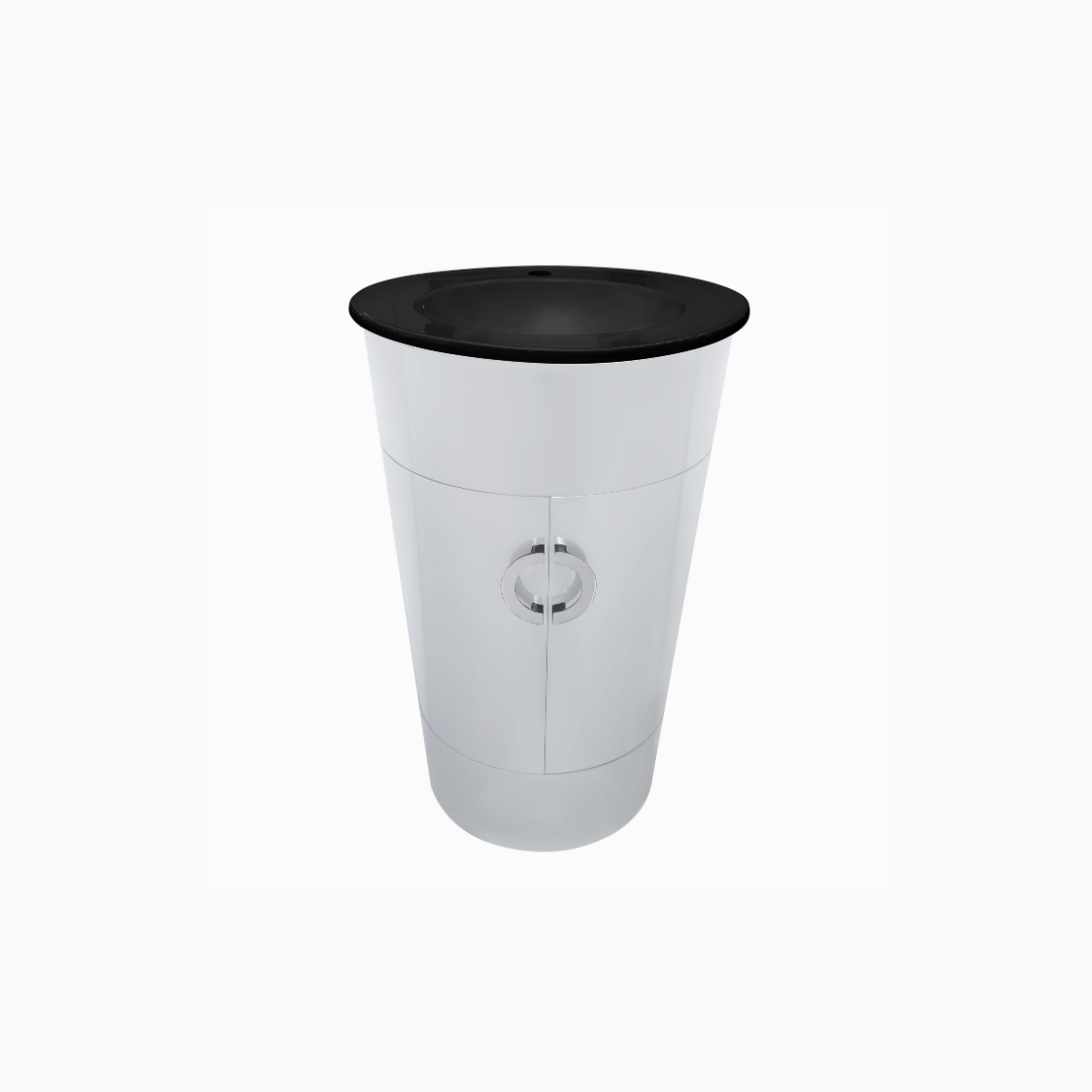 21'' Corsica free standing white vanity with black top