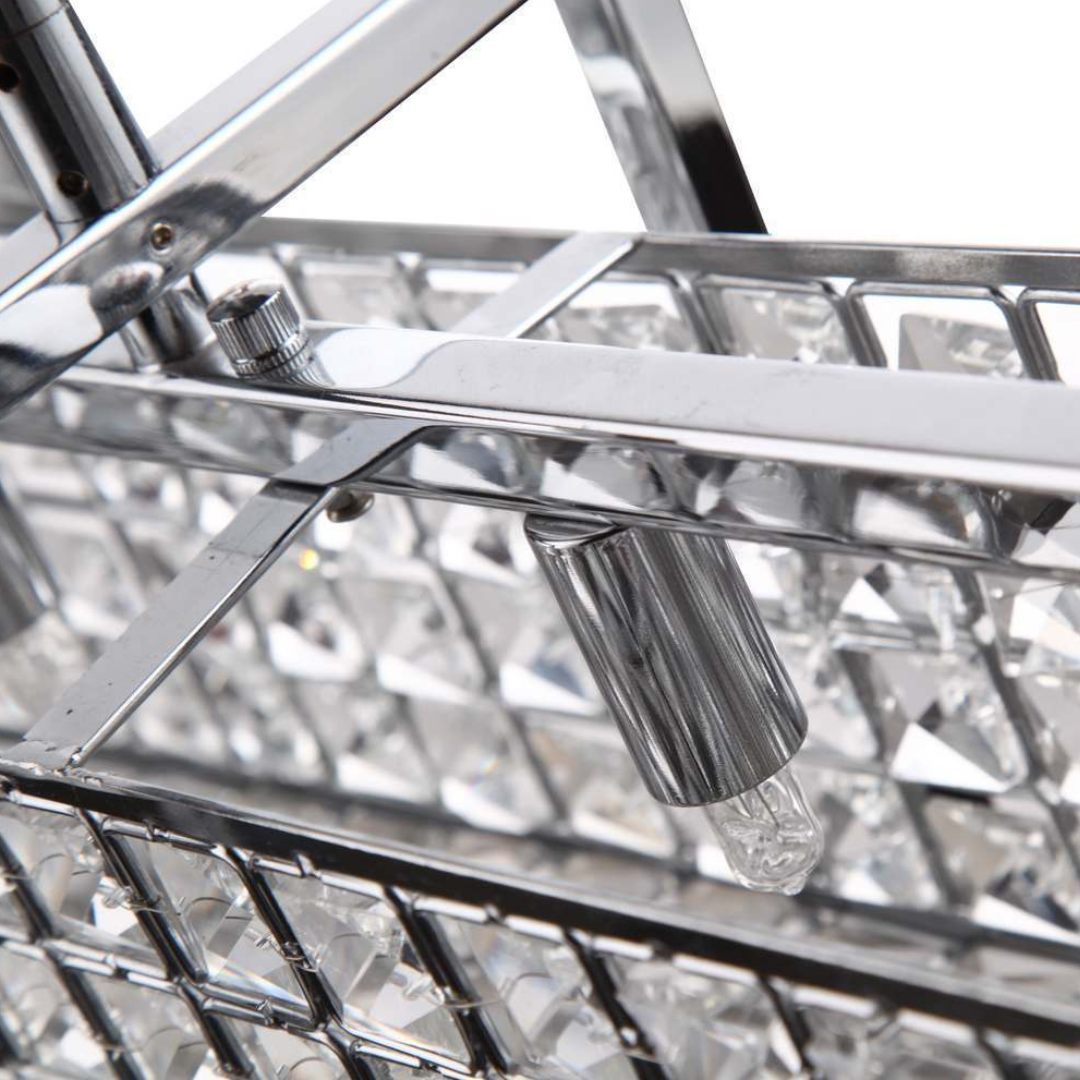 Trieste Chromed metal and Crystal chandelier