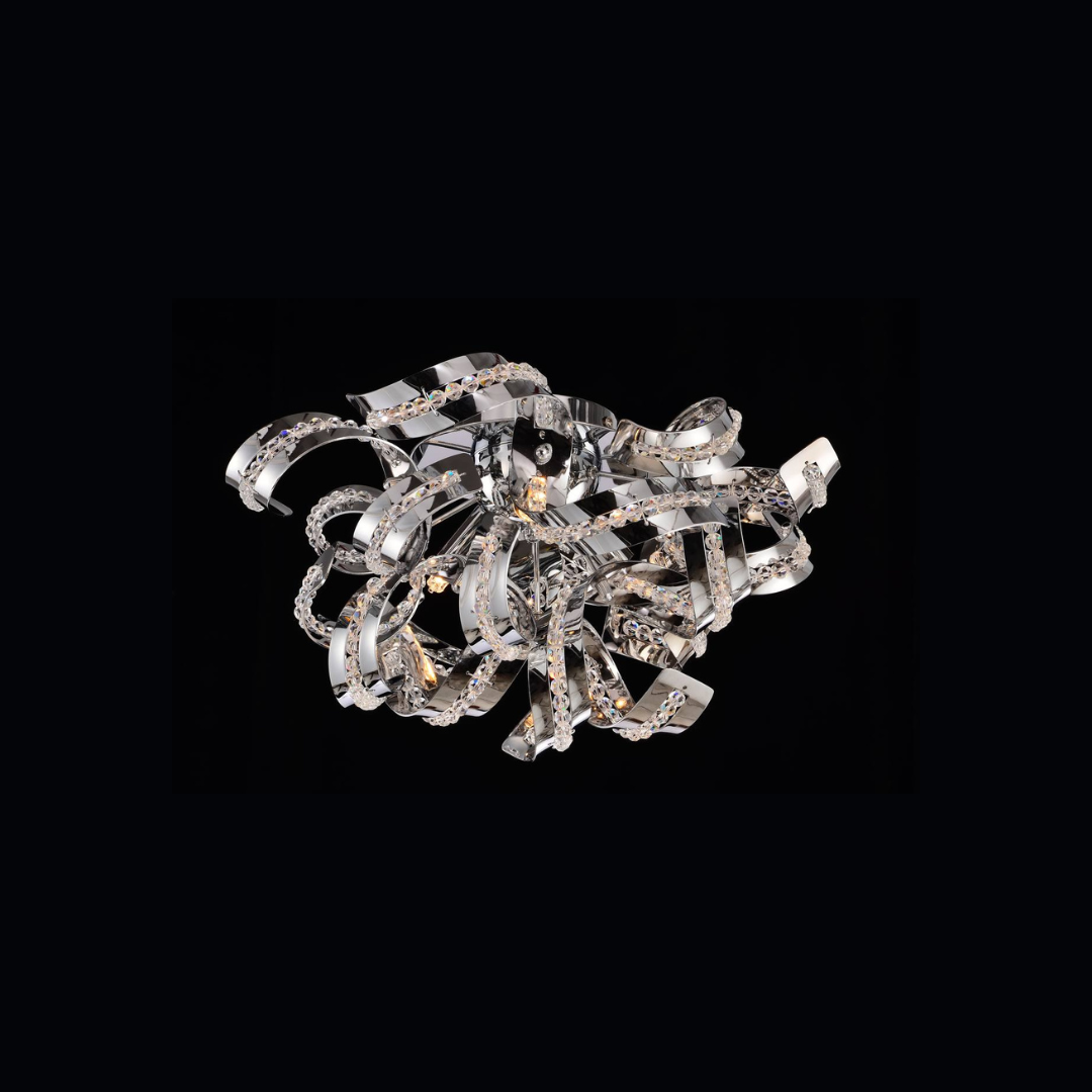 Dentelle chrome Finished flush mount