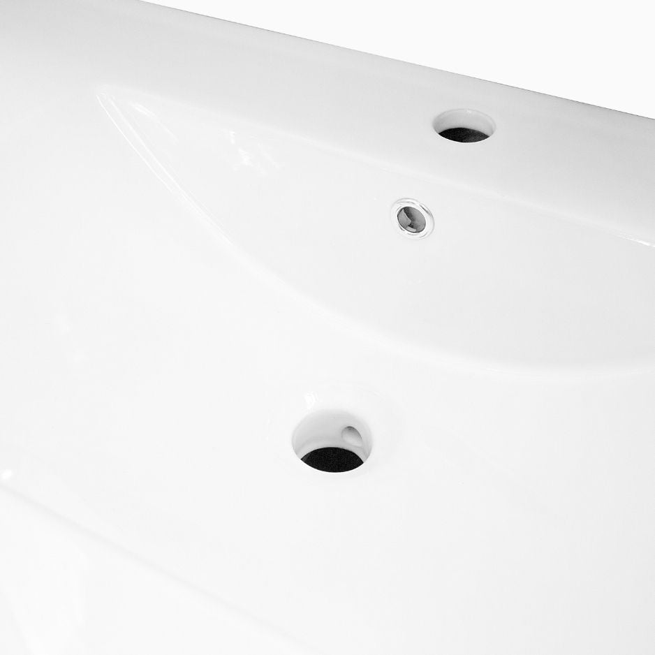36'' Ancona modern white with silver
