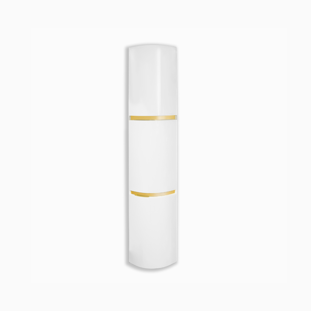 Wall cabinet white with gold