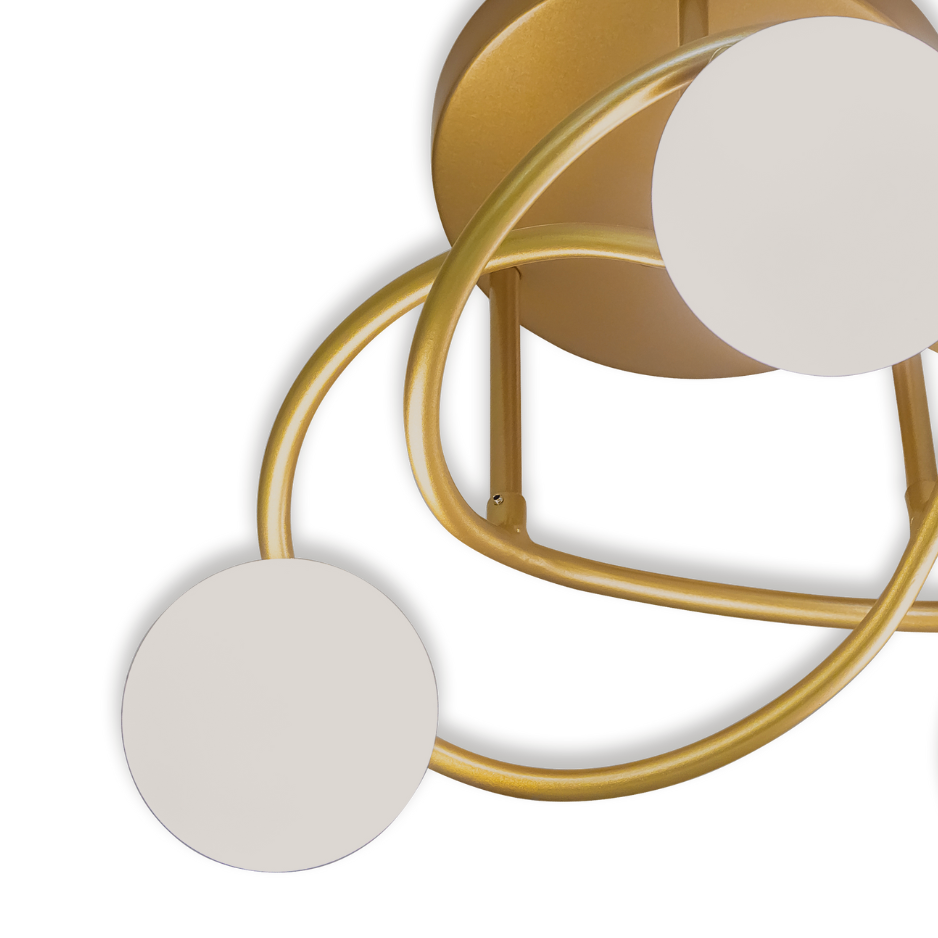 Opalite Gold flush mount 3 lights