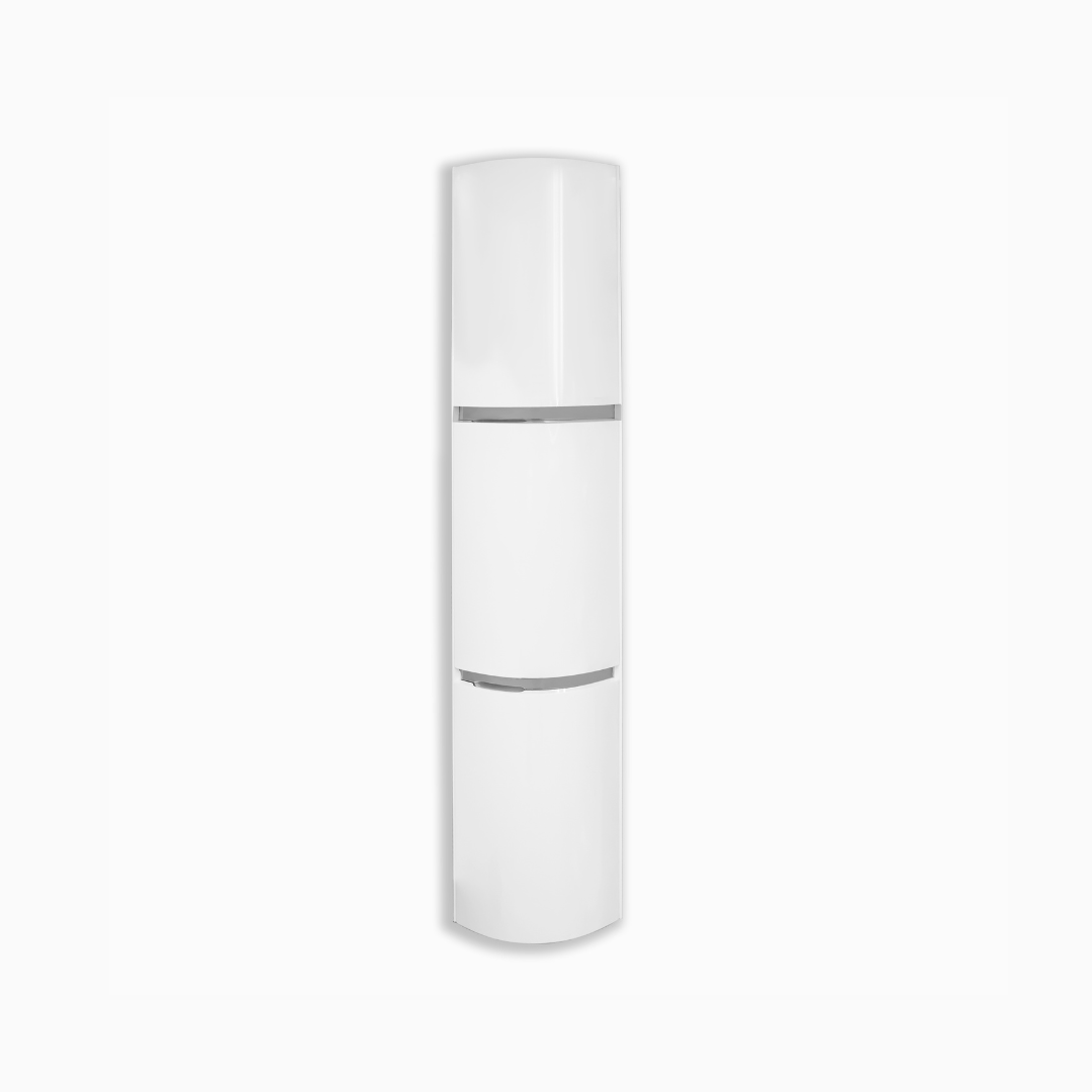 Wall cabinet white with silver