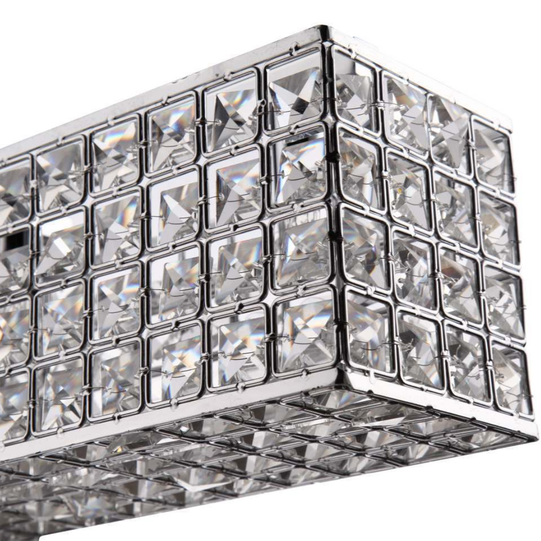 Trieste Chromed metal and Crystal chandelier