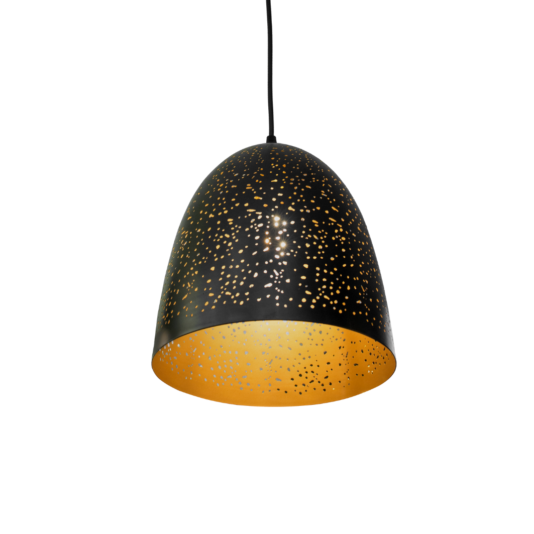 Rieti craft black perforated pendants