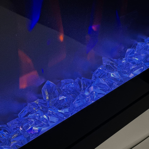 50" Crystal Electric Fireplace - panoramic full view