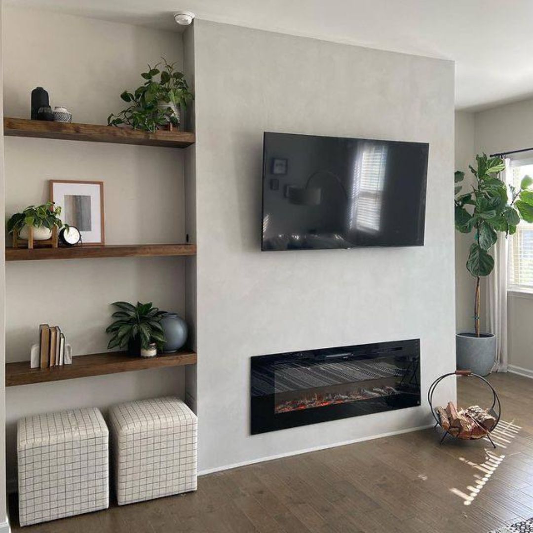 55'' crystal electric fireplace