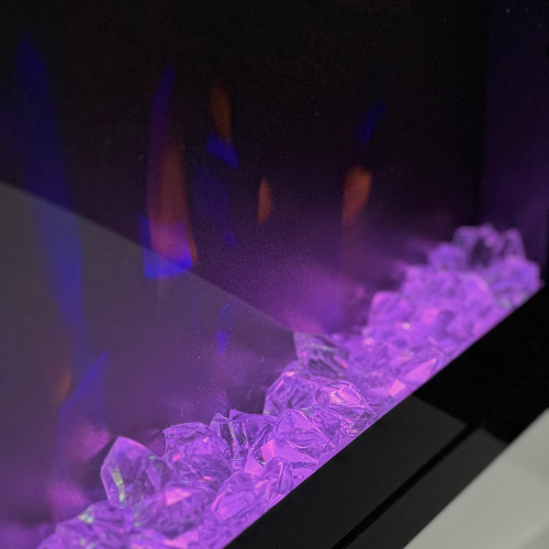 50" Crystal Electric Fireplace - panoramic full view