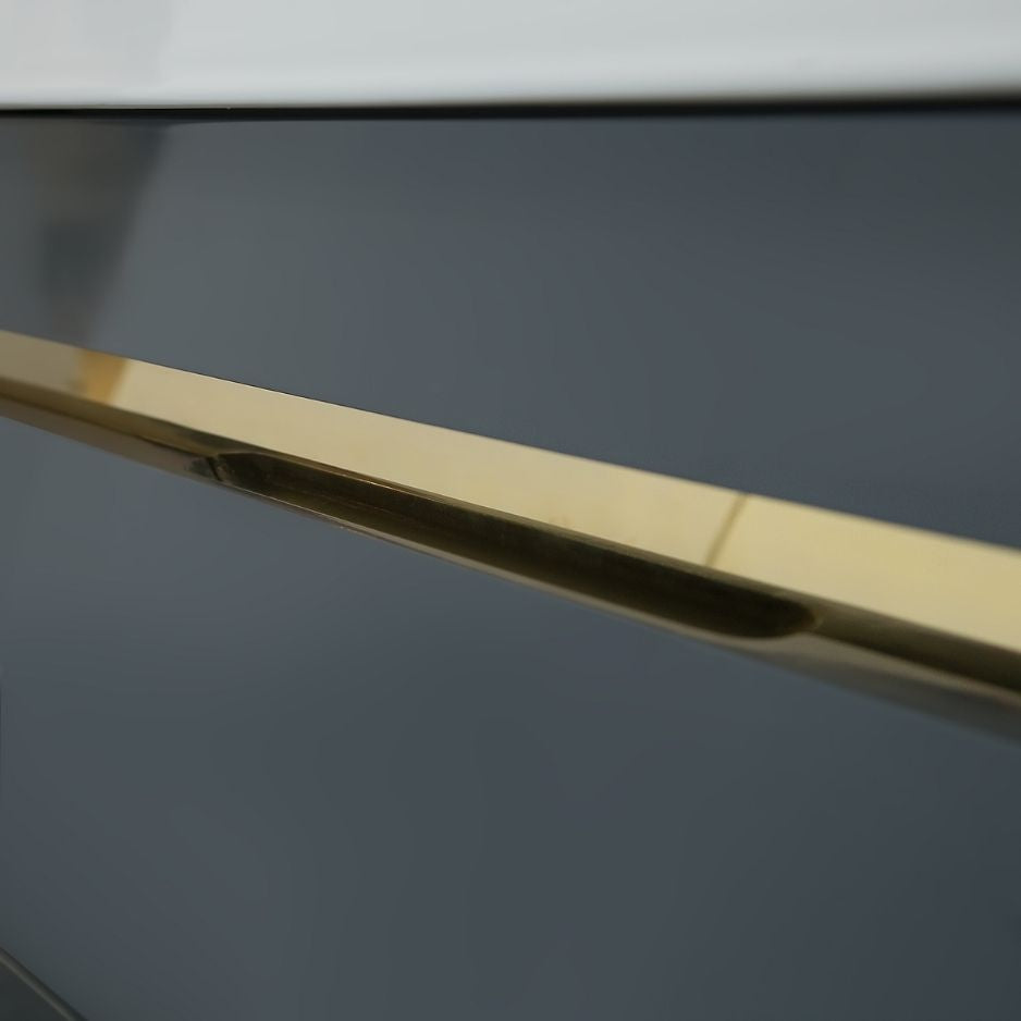 36'' Ancona modern gray vanity with gold