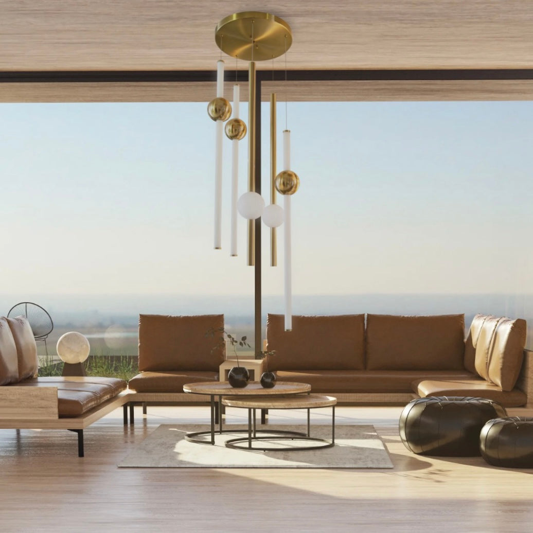 Virelle gold modern chandelier