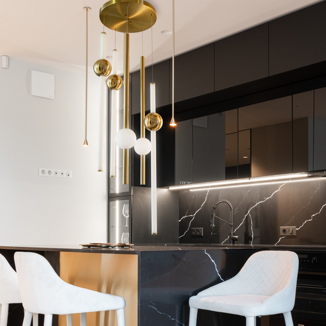 Virelle gold modern chandelier